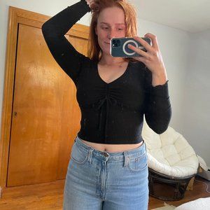 Altar'd State Black Cinch Top